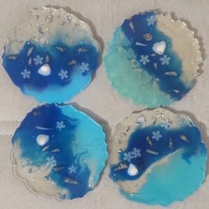 Coasters (Set of 4 Dusk Blue and Ball Blue)