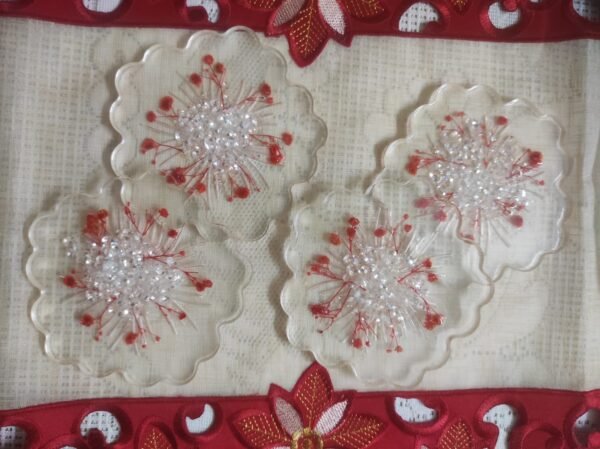 Red flower Coasters