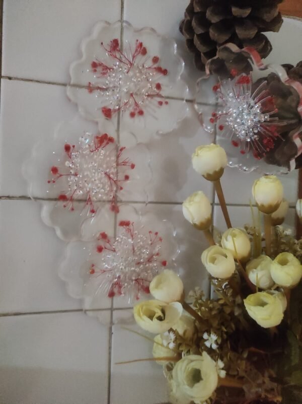 Red flower Coasters - Image 3